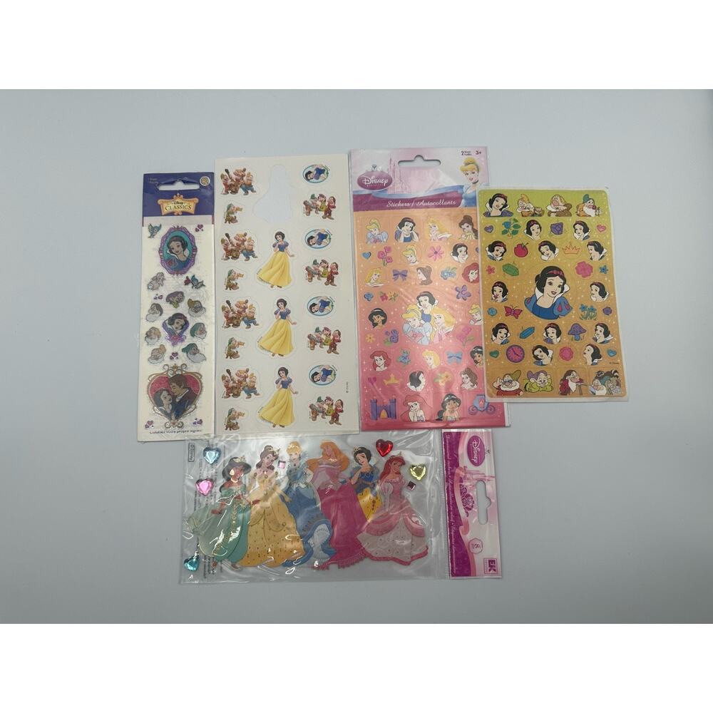 Vintage Disney Princess Sticker Lot EK Success & Sandylion 5 lot